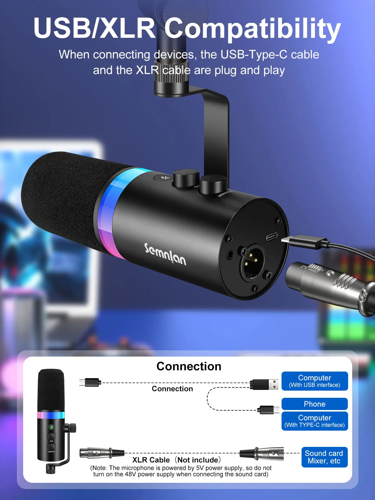 Semnlan LM-20 Multi-Purpose Wired / XLR Microphone