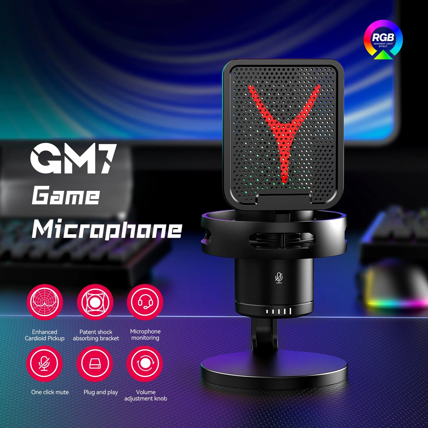 Aexo GM7 Wired Gaming Microphone