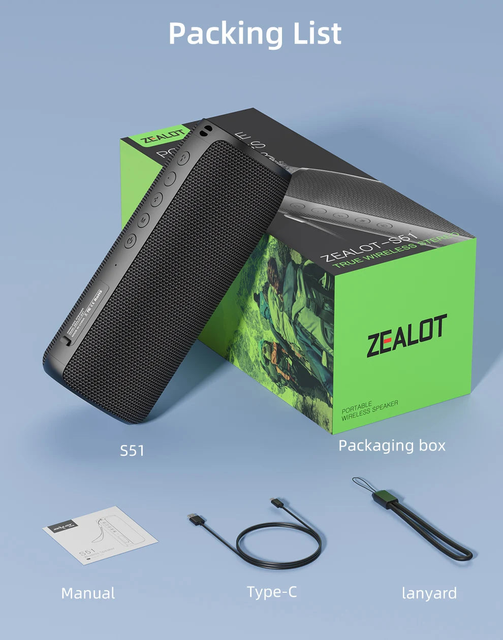 Zealot S51 Wireless Sound Core Speakers